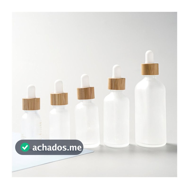 5ML-100ML Frasco Com Conta-Gotas De Vidro Fosco De Bambu , Frascos De Óleo Essencial Vazios Pipetas Puro , Tampa Maquiagem Viagem Container De Amostras Cosméticas