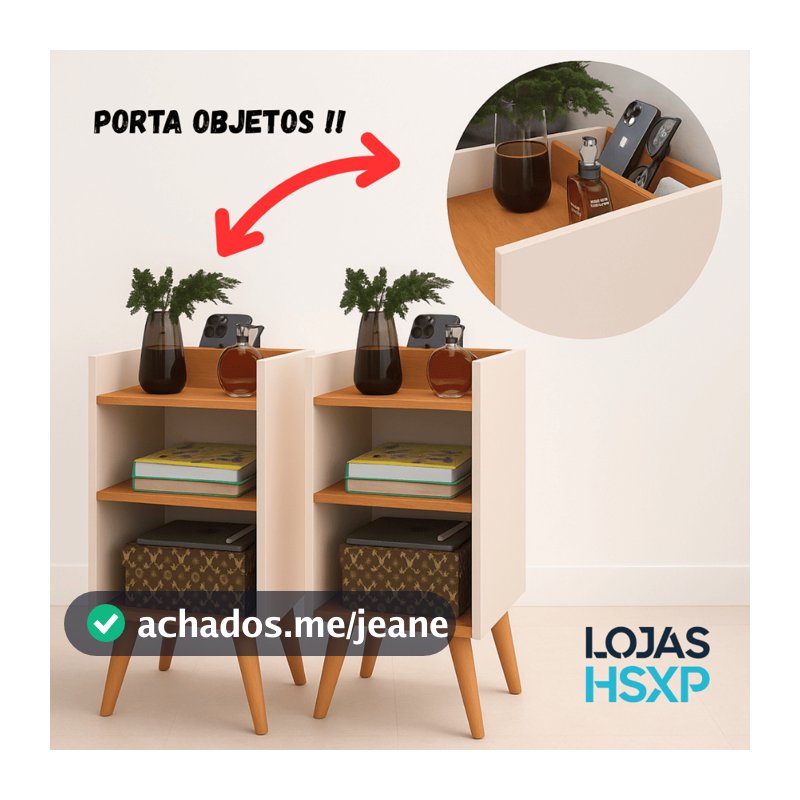 Kit 2 Mesa de Cabeceira ou Unitário para Quarto Charme Retrô Várias Cores Apoio de Cama Mesinha