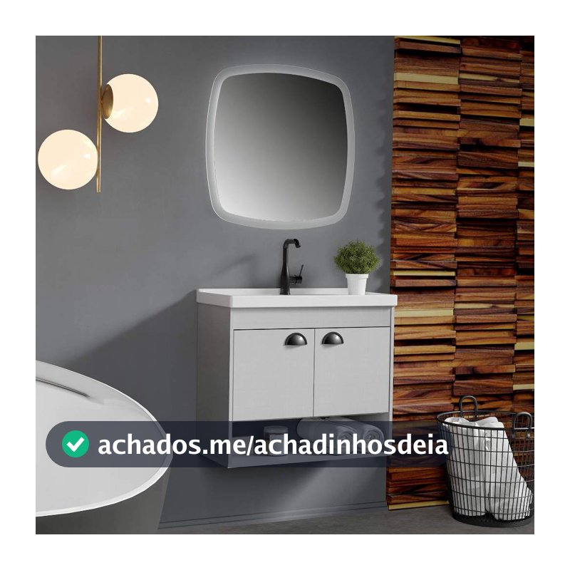 Gabinete Banheiro 100% MDF - Crotone 60 cm