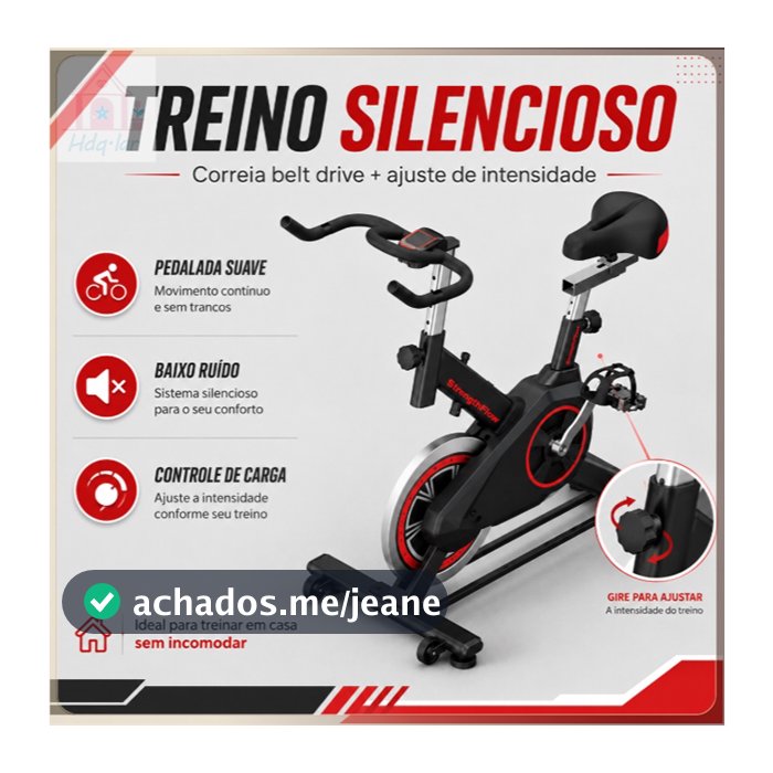 Bicicleta Ergométrica Spinning Bike mecânica suporta até 120 kg ideal para emagrecer em casa pedala V3