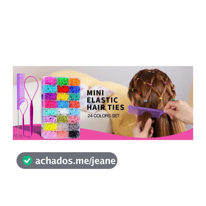 🎀 Kit Completo de Elásticos Coloridos e Acessórios para Penteado  💇♀️ Transforme seus penteados