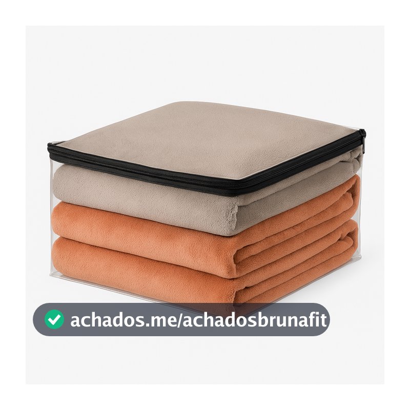 Kit 5 Saco Organizador Multiuso Embalagem Transparente Edredom Coberta Toalhas de Pvc e Ziper Preto Enxoval Guarda Roupa