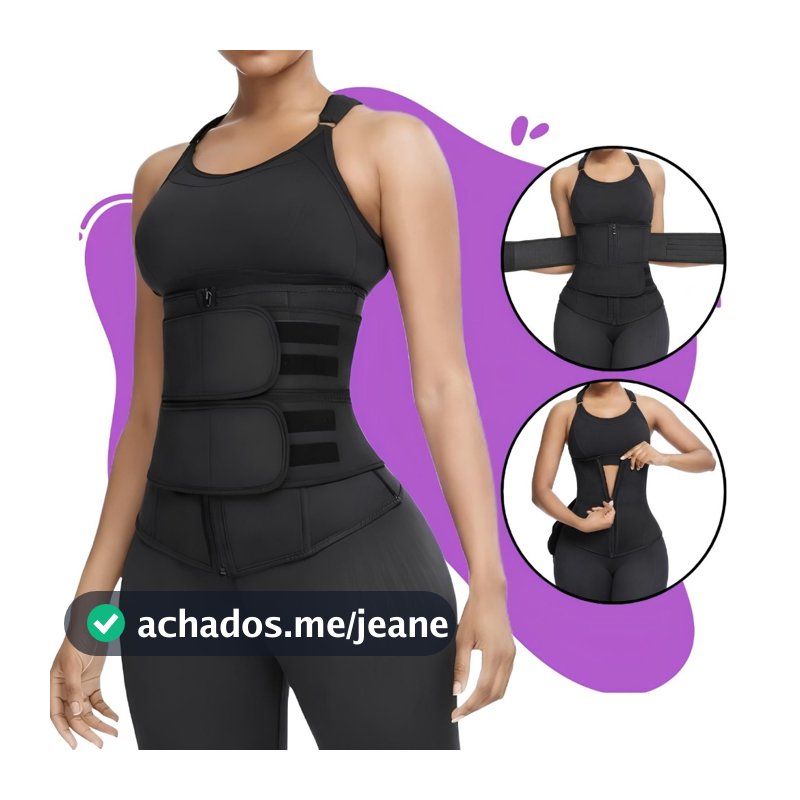 Cinta Modelar Barriga/Abdominal Redutora de Medidas Com Fivela e Velcro Academia Treinos