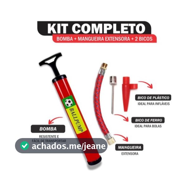 Bomba De Ar Ballpump Para Inflar/encher Bola Futebol Volei