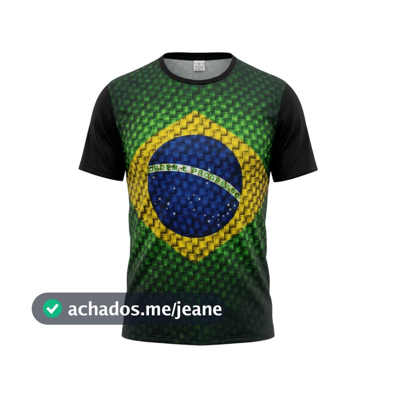 Camiseta Camisa Masculina do Brasil Dryfit Adulto Bandeira Dia a Dia Casual Esportes Futebol Treino
