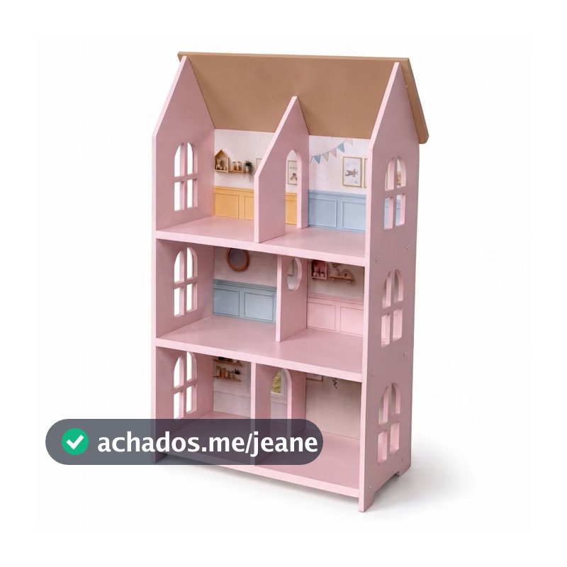 Casinha Bonecas Infantil Brincar Mdf Desmontável Grande Luxo