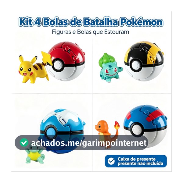 Bola Pokémon Brinquedo Lançador Figura Ação, Bola de Batalha com Boneco Pokémon para Crianças Presente