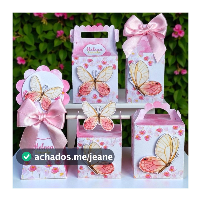 Kit Festa Jardim Encantado das Borboletas|Personalizado|Lembrancinhas/Caixinha