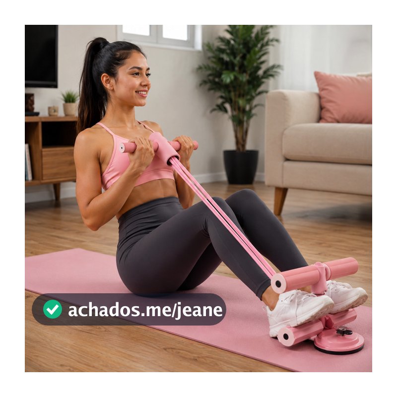 Suporte Abdominal com Ventosa Ajustável Fitness Treino em Casa Musculação Sit Up