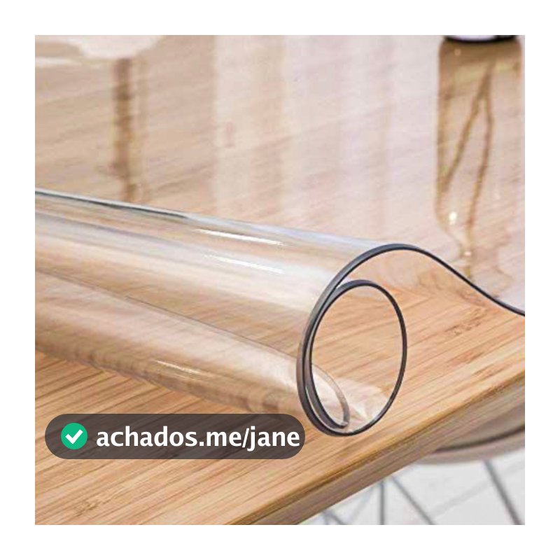 Plástico Pvc Cristal 2.0mm Ultra Grosso Toalha de Mesa Transparente Impermeável - Vários Tamanhos