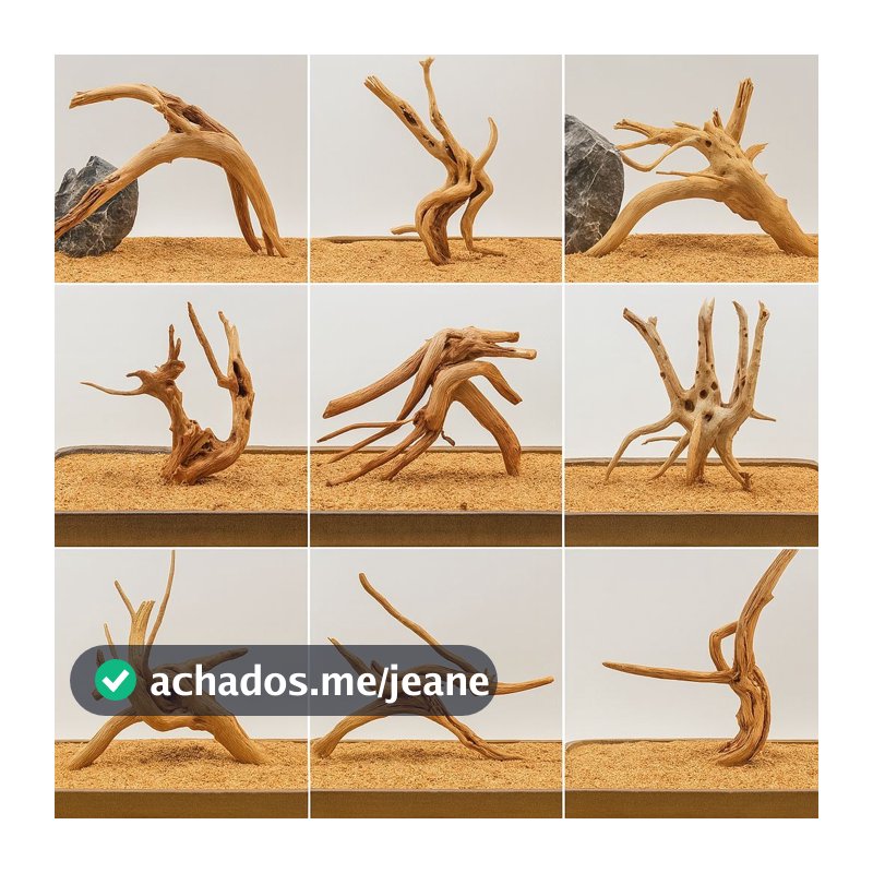 Enfeite Tronco Natural Raiz Madeira Para Decoração de Aquarios Plantado Agua Doce Lagos e Terrários