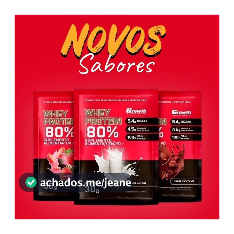 Kit DOSE Whey Protein Concentrado 80% Sachês de 30g - GSupplements
