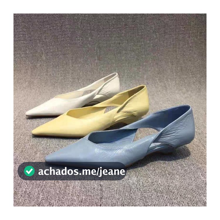 Pronto estoque Sapatos confortáveis de salto baixo femininos sandálias de salto grosso e bico fino