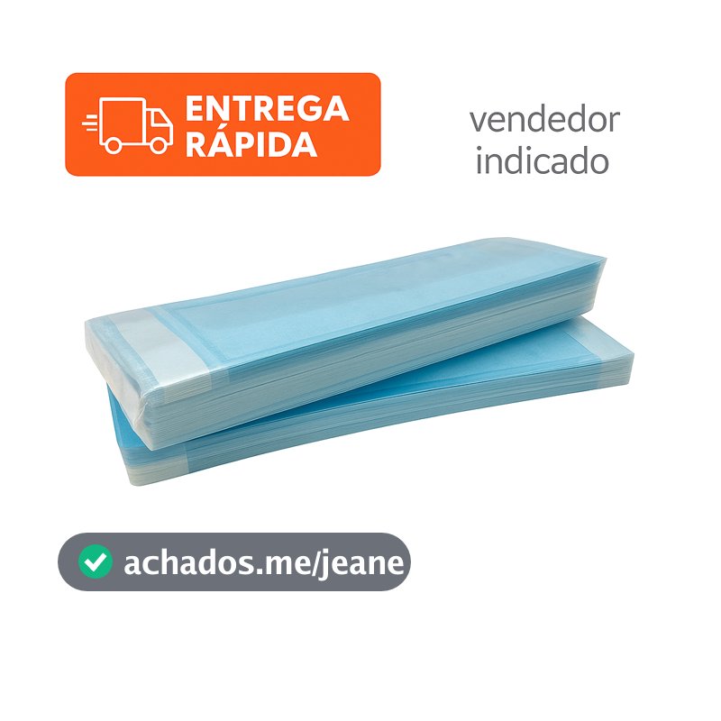 Envelope de Esterilização 9cm x23cm–Autoclave – Ideal para Manicure, Pedicure, Estética e Podologia