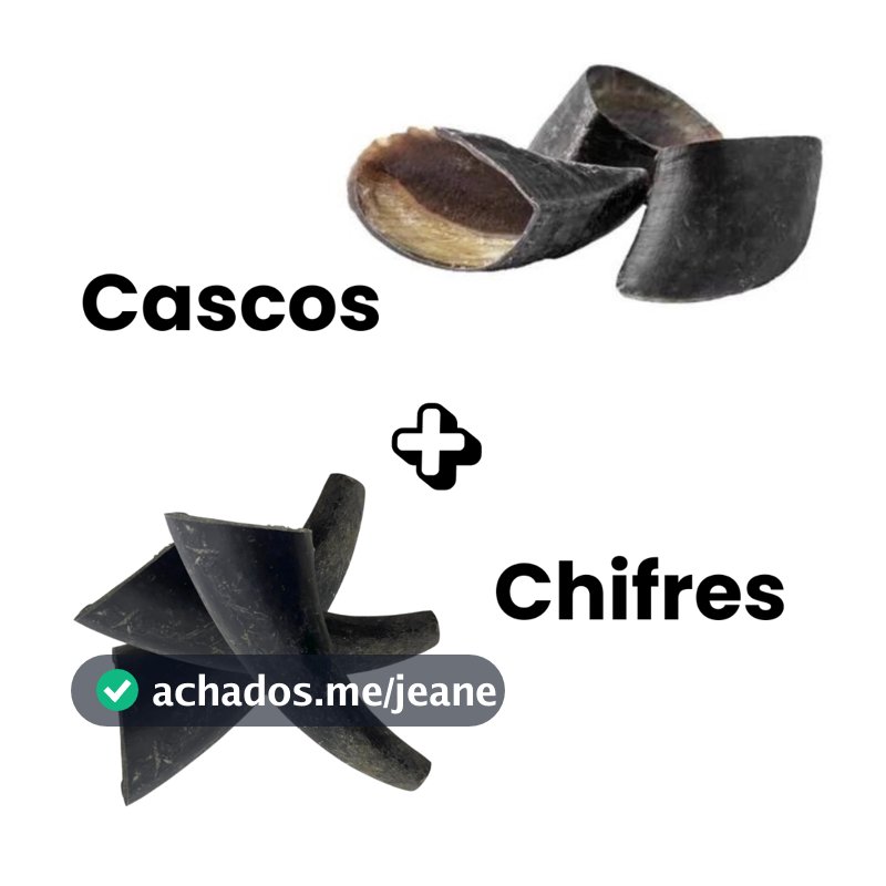 Kit Casco Bovino + Chifre Bovino Mordedor Para Cachorro Pet Roer Brinquedo