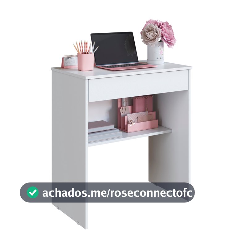 Escrivaninha Com Gaveta Computador Prateleira Quarto Home Office
