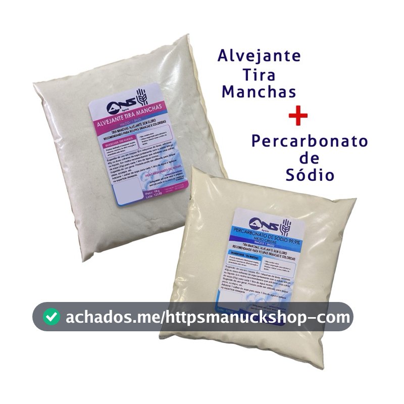 Tira manchas alvejante 1kg + Percarbonato de sódio 1kg