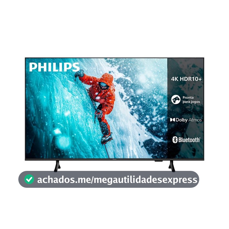 Smart TV 50" DLED Philips 50PUG7300/78 - com Bluetooth 5.0, 3 HDMI + 2 USB, 4K UHD, HDR10+
