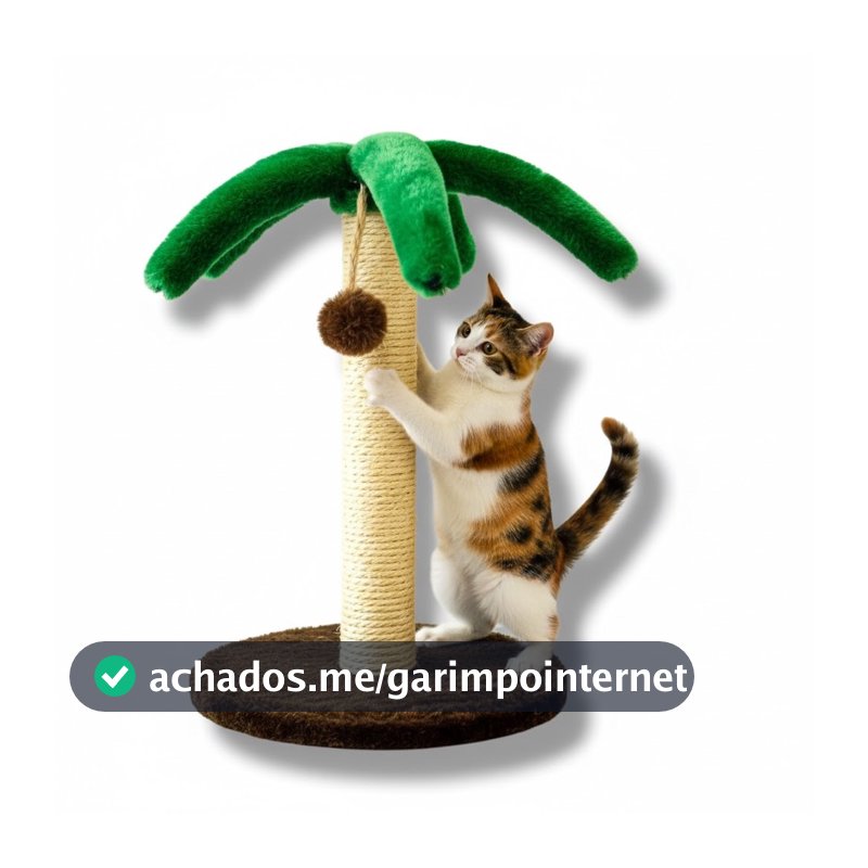 Arranhador Para Gatos Poste com Brinquedo Exclusivo Coqueiro Premium