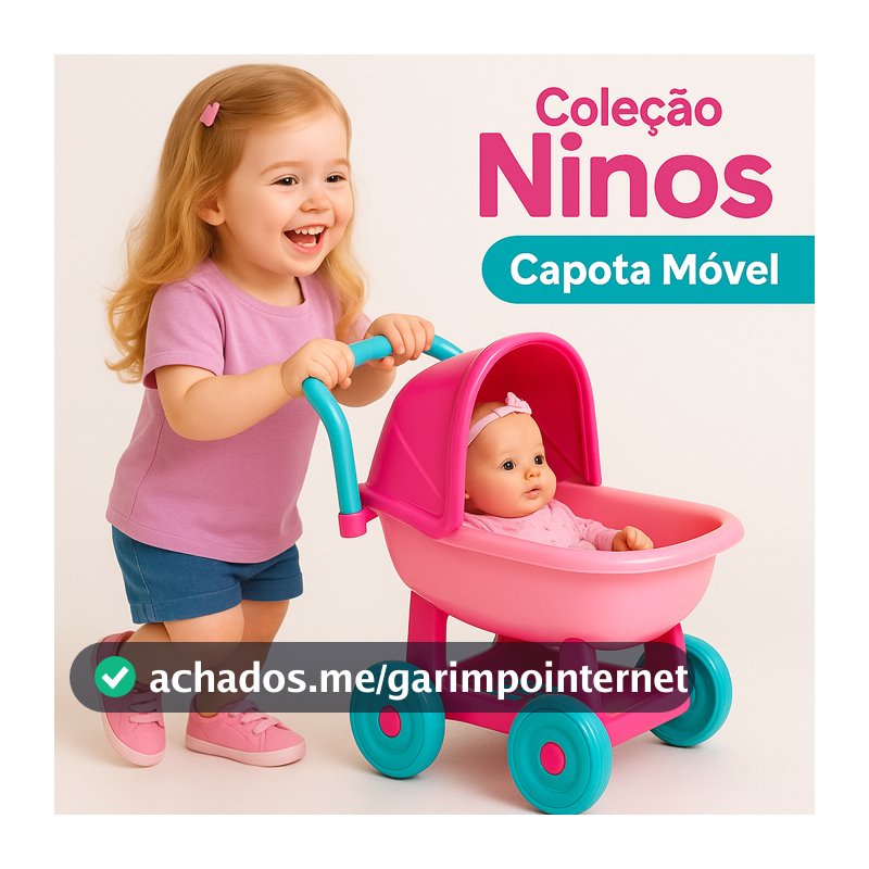 Carrinho De Boneca Bebê Ninos Alive Reborn Cotiplas Envio Imediato
