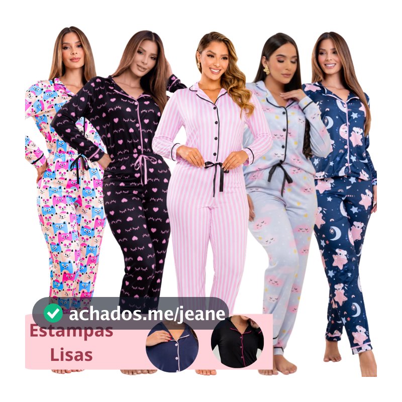Pijama Feminino Americano  Longo Pós Cirúrgico Amamentação Inverno Stitch Estapas listra Rosa