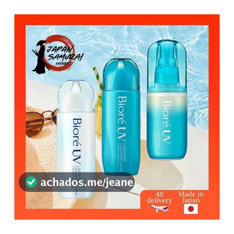 Biore UV Protetor Solar Aqua Rich Light Up Essence/Protect Lotion/Watery Gel/Névoa Direto Do Japão