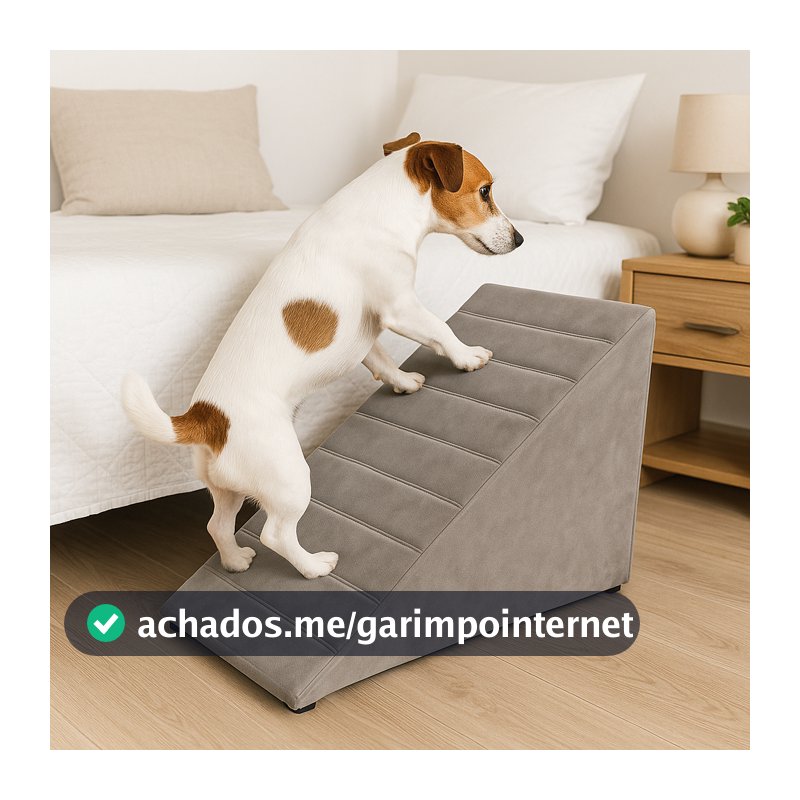 Rampa Pet Para Cachorro Gato Caminha Ração Linha Golden Tecido Suede 52 Cm De Altura - Sentta Furniture