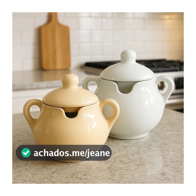Açucareiro C/ Pegador em Cerâmica 11cm Ki-cerâmica