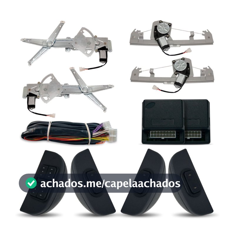 Kit Vidro Eletrico Celta 4 Portas Completo (2001-2015) / Prisma (2006-2011) Inteligente