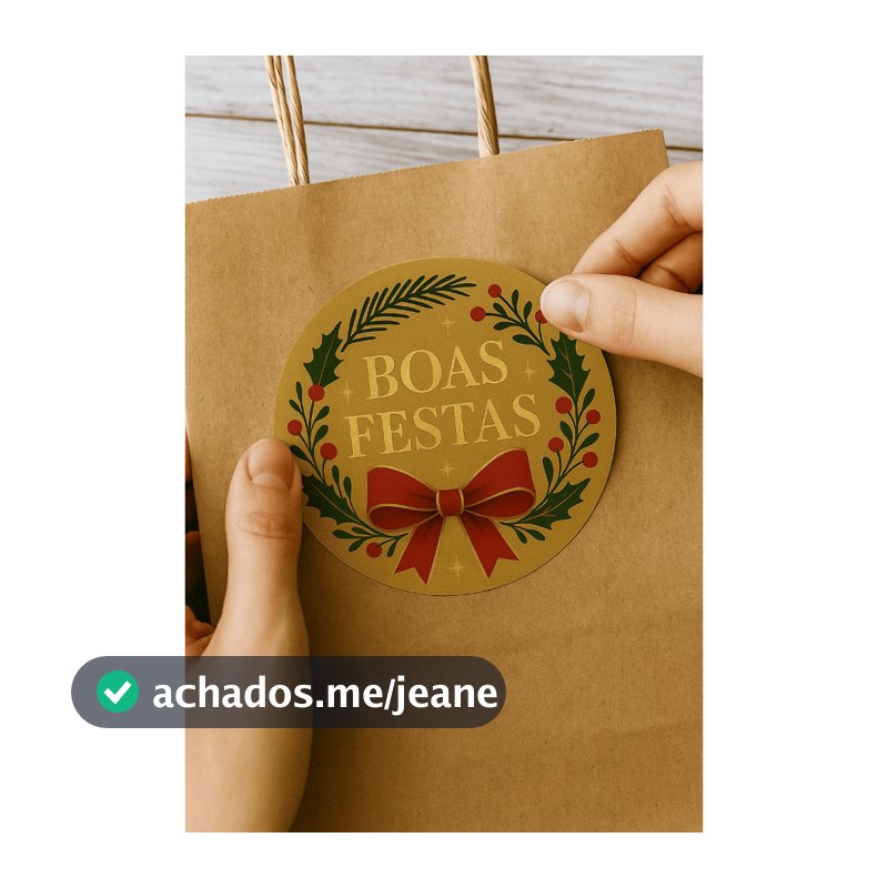 Etiqueta Adesiva Natal e Boas Festas 4x4