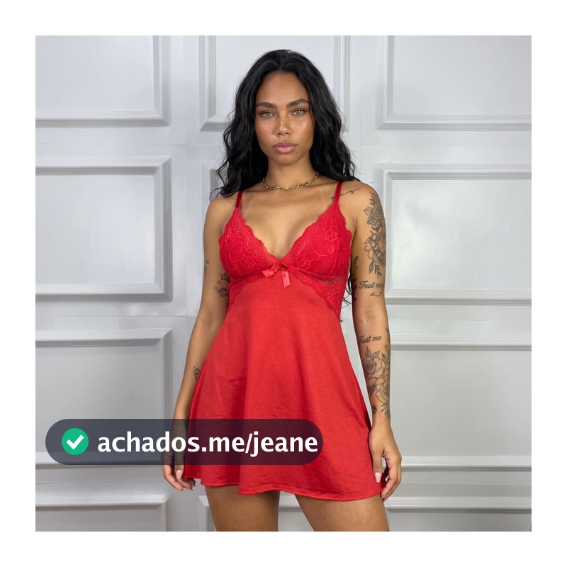 Camisola Com Calcinha Fio Dental Regulável Costas Abertas Renda Sensual Luxo Lingerie