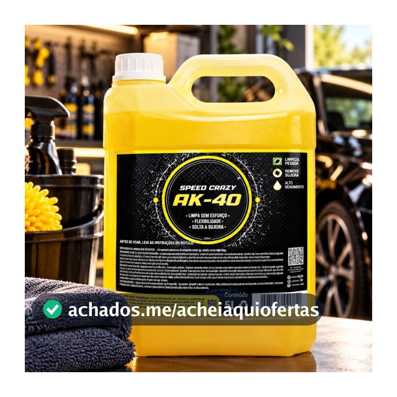 Shampoo Automotivo AK 40 Concentrado 5 Litros Carros e Motos Super Limpeza e Brilho Estética Automotiva