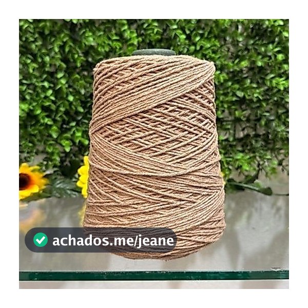 barbante Fios Carvalho 500g N°6 para crochê e artesanato