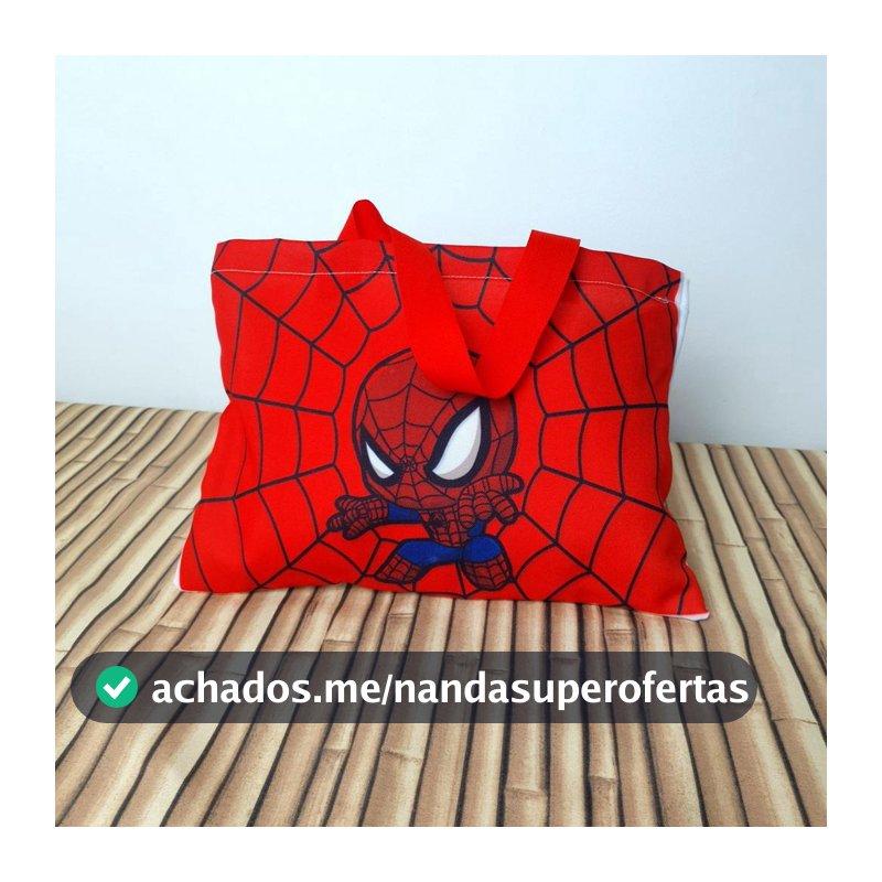 Sacolinhas Eco Bag 28x19cm Homem Aranha  Festa Aniversário Lembrancinha Saquinho Infantil