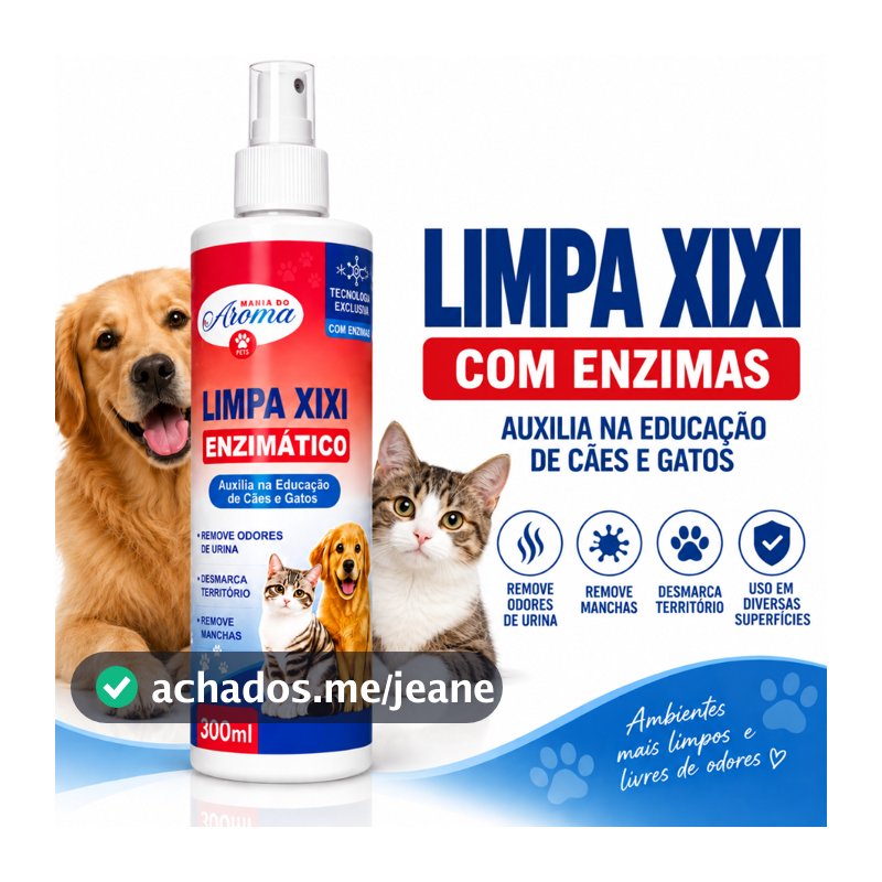 Limpa Xixi Enzimático Removedor de Odor e Manchas Desmarca Território Cães e Gatos  - Produto Eficaz