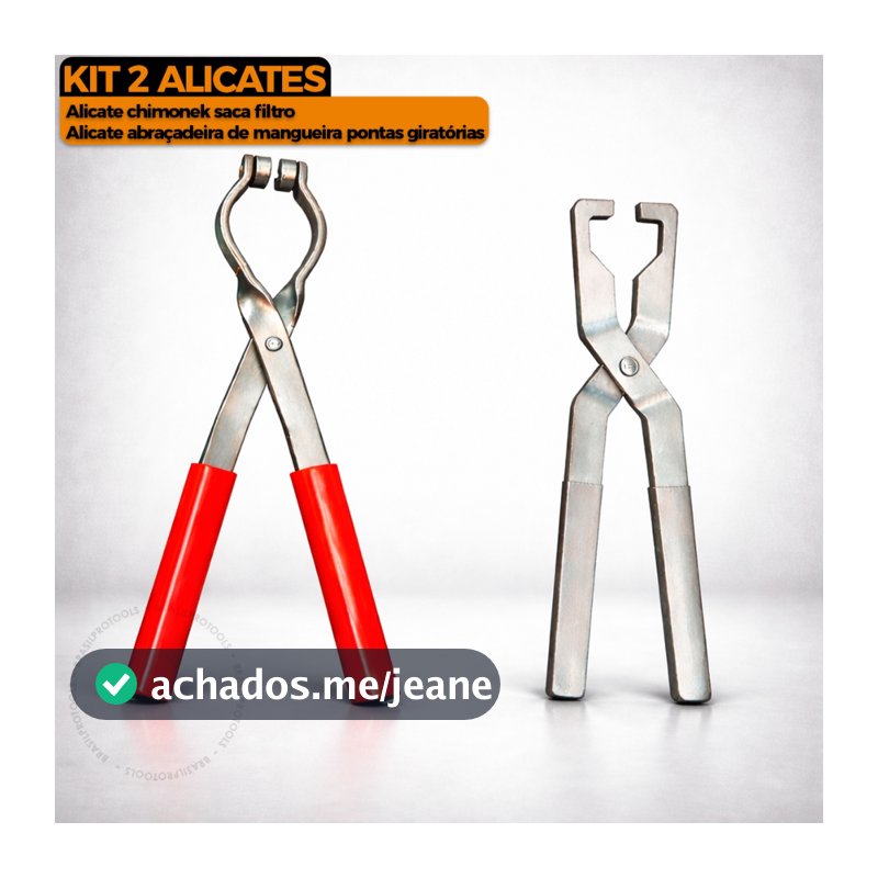 Kit 2 Alicate Chimonek Saca Filtro E Alicate Abraçadeira Mangueira Pontas Giratórias Profissional