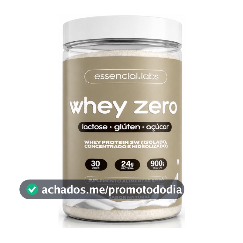 WHEY ZERO LACTOSE Sem Sabor 900g - Fórmula contendo Proteína Isolada, Concentrada e Hidrolisada - 24g Proteína Por Dose