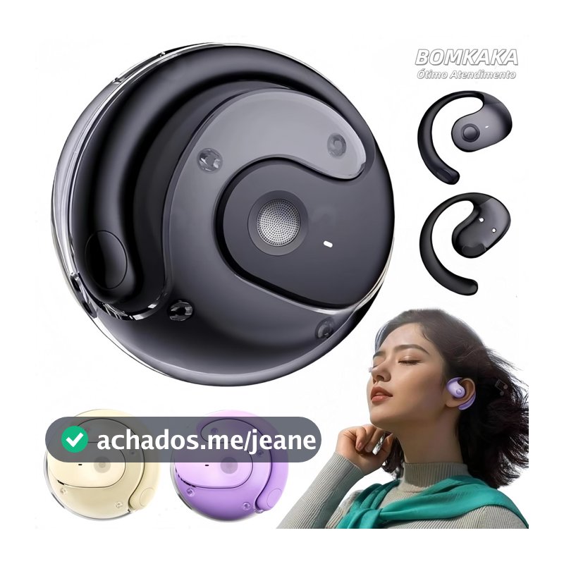 FONE BLUETOOTH TWS ESPORTIVO GANCHO AURICULAR・ANTI-QUEDA・ERGONÔMICO