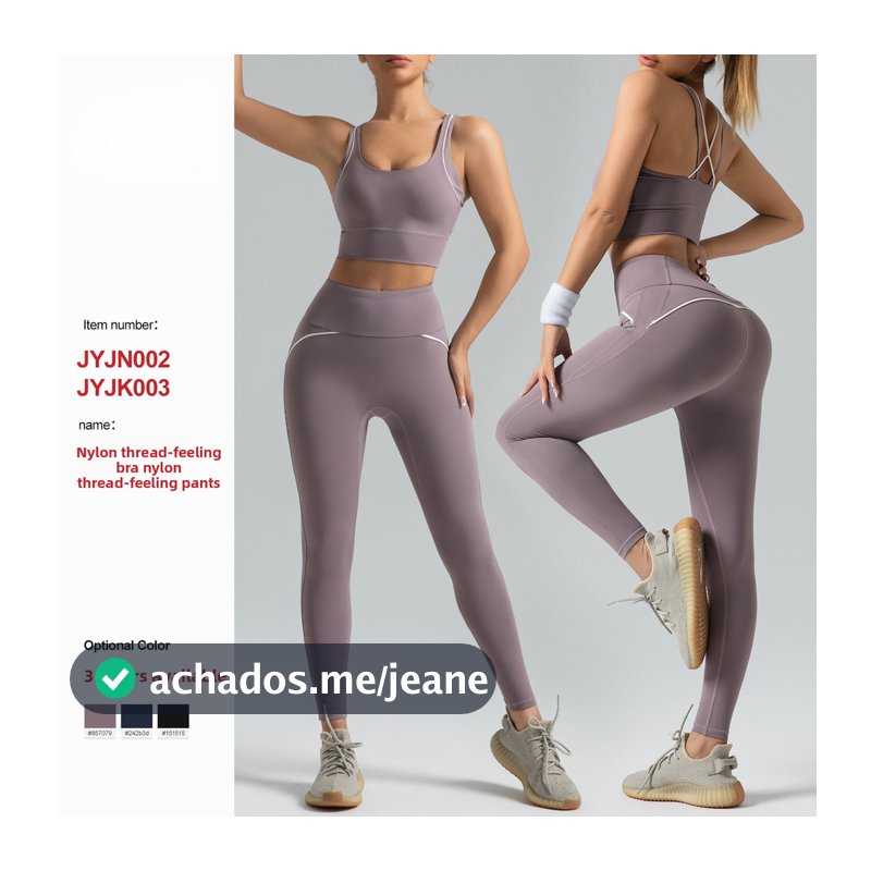 Fato de ioga Terno esportivo de alta intensidade de alta elasticidade e respirável para ioga