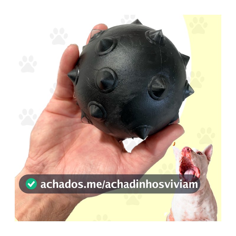 Brinquedo Para Cães Grande Porte Bola Cravo Maciça Pesada Mordedor Cachorros Grandes G