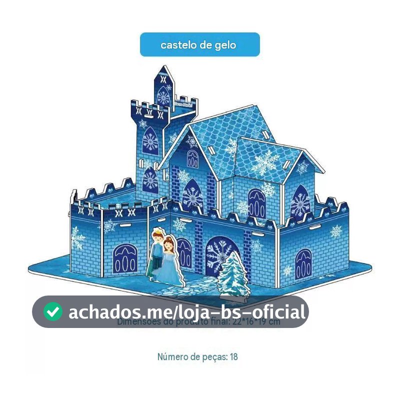 Quebra-Cabeça 3D Para Presente Criança Casinha Miniatura De Montar 3d Castelo De Princesa Infantil