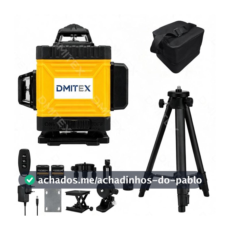 Nível Laser Recarregável 12/16 Linhas Verde Profissional 3d Autonivelante Com Controle 360 4d