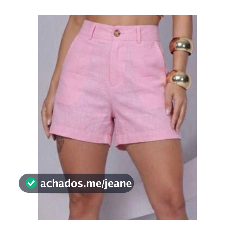 Short em linho com bolso na lateral