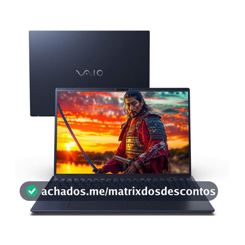 Notebook VAIO FE16 AMD Ryzen 7 5825U, Linux, 8GB RAM 256GB M.2 NVMe 16"  IPS - Cinza Grafite fe 16