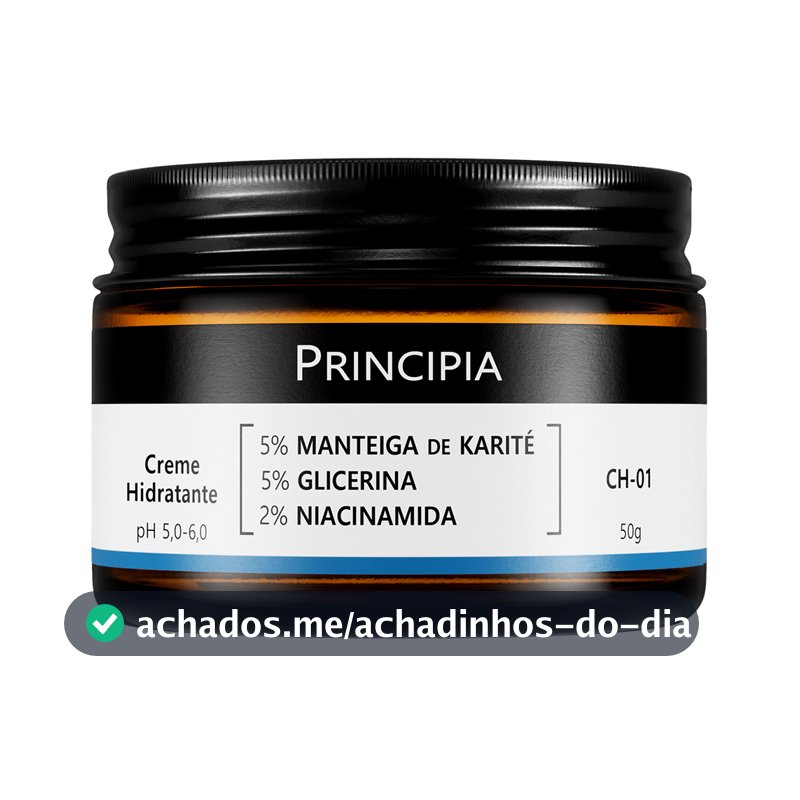 Creme Hidratante Facial 5% Manteiga de Karité + 5% Glicerina + 2% Niacinamida CH-01Principia - 50g
