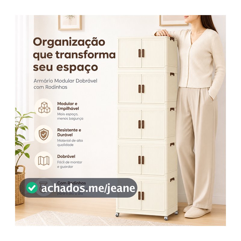 Armário Organizador Magnético Caixa Organizadora Armario Armazenamento Dobrável Empilhavel Com Porta Rodinhas Multiuso 5