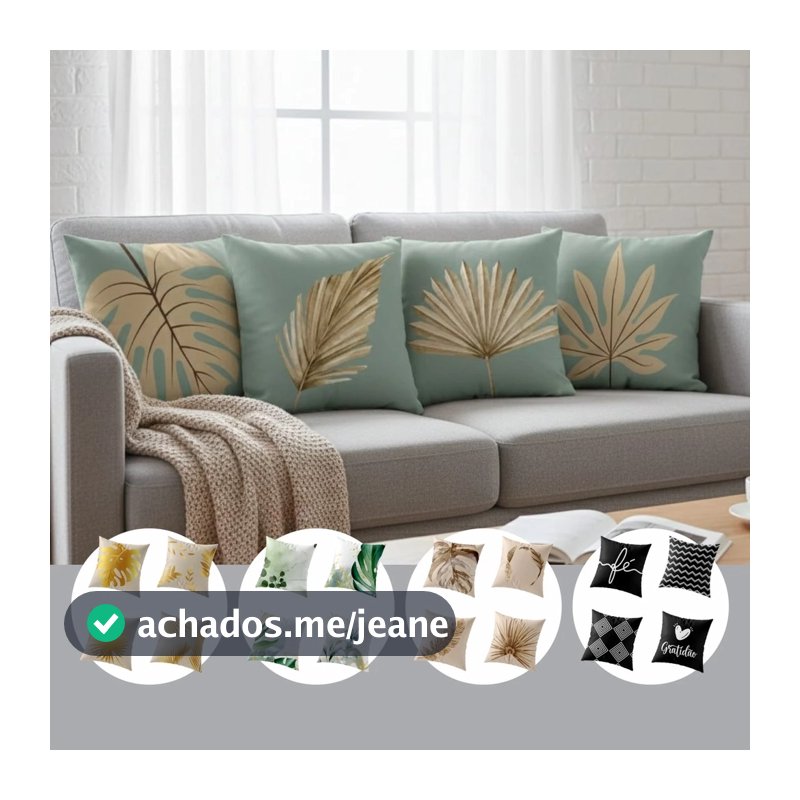 Kit 4 Capas de Almofada Decorativas 45x45 Decoração de Sala, Sofá e Ambientes
