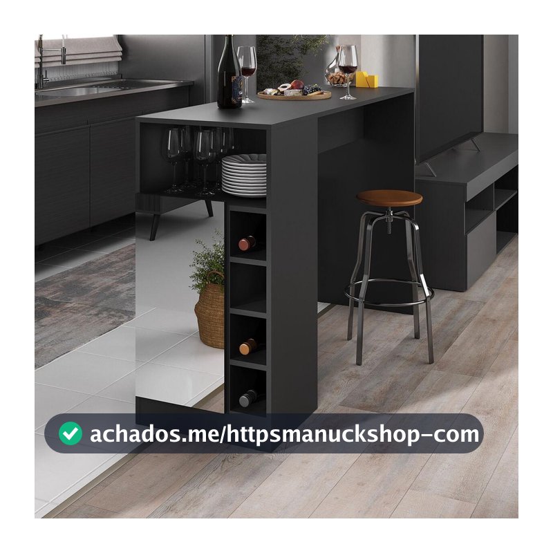 Bancada Balcão/Mesa de Cozinha com Adega 1 Porta e Espelho Multimóveis MP2248