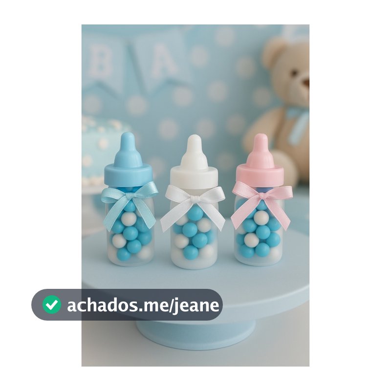 Kit 100 Mini Mamadeiras Lembrancinha chá de bebê