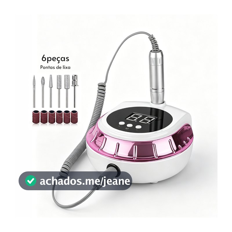 SOGENI Professional Electric Aspirador de pó para unhas 35000 RPM salão Nail File, Bivolt Silent